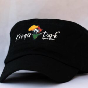 Black Printed Peak Cap